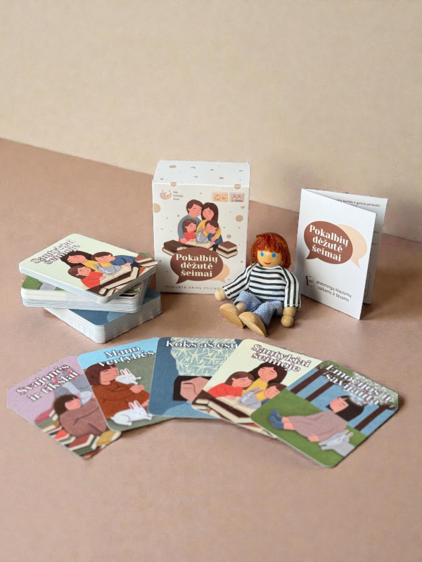 Pokalbių-dėžutė-šeimai Pokalbių kortelės šeimai - kortelės ryšiui su vaikais stiprinti.